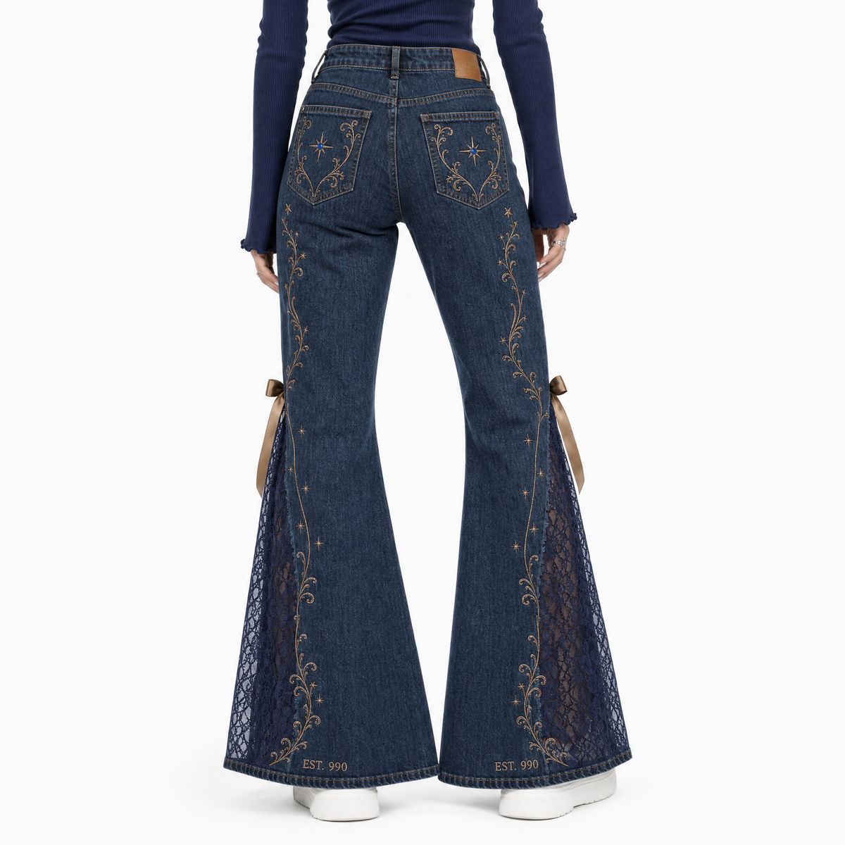 The House Flare — Ravenclaw, back view with filigree-accent back pockets