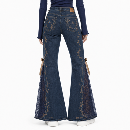 The House Flare — Ravenclaw, back view with filigree-accent back pockets